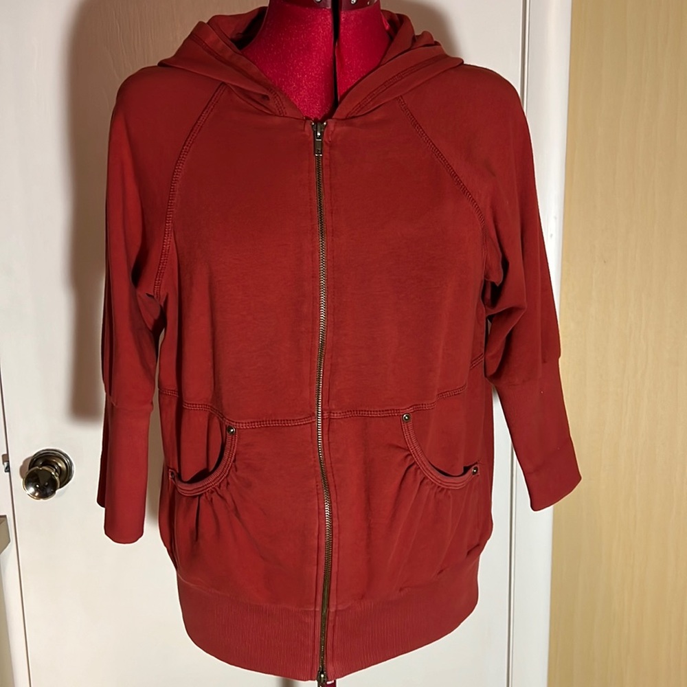 kikaPaprika 3/4 Sleeve Hooded Sweatshirt SZ L